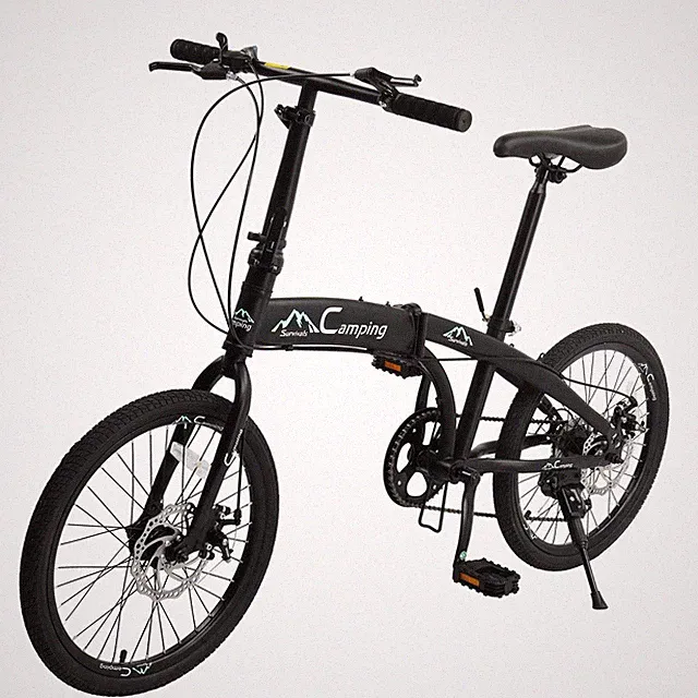20" Folding Bike 7-Speed Adult Bicycle Foldable City Bike Height Adjustable