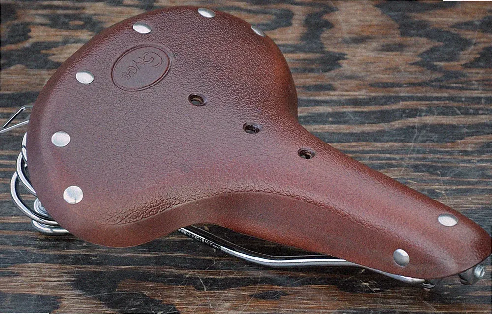 Brown Leather Touring Bicycle Saddle Vintage Raleigh Schwinn Brooks Bike Seat