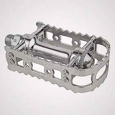 MKS reissued BM-7 BMX bicycle pedals - 9/16" - SILVER