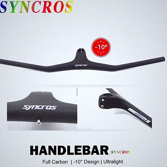 Mtb Handlebars with Stem 28.6mm Carbon Integrated Handlebar -10 Degrees Parts