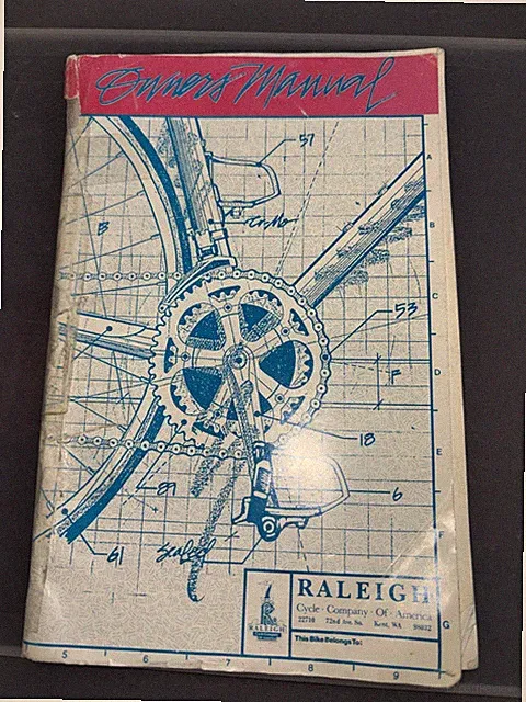 Raleigh Owner's Manual 1980s Cycle Company of America Touring Bicycle No. 029R7
