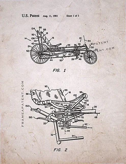 Recumbent Bicycle Patent Print Old Look