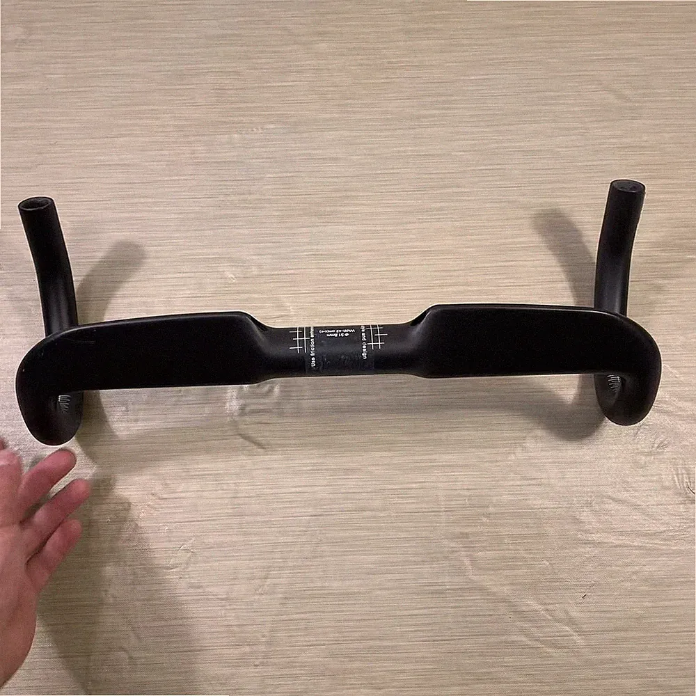 Road Bicycle Handlebar Carbon Fiber 31.8mm Bike Drop Bar Internal Routing 420mm