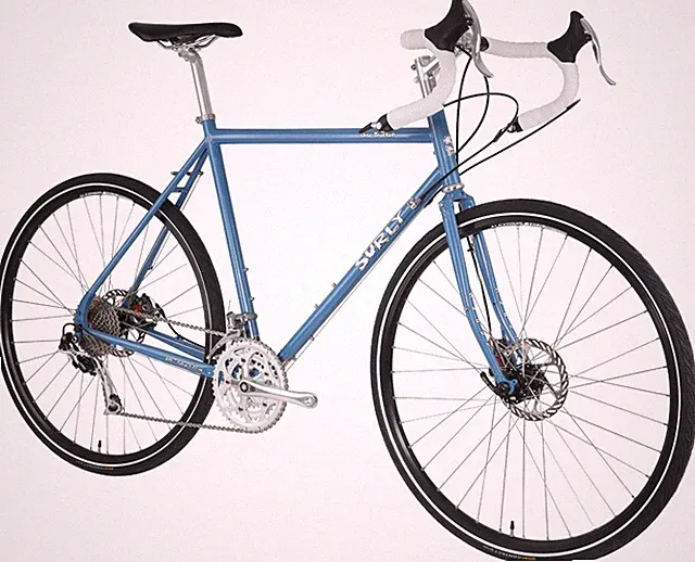 Surly Disc Trucker 3x 10 Sp Touring Bike 56cm BLUE 4130 Dura-Ace XT Sugino 2017